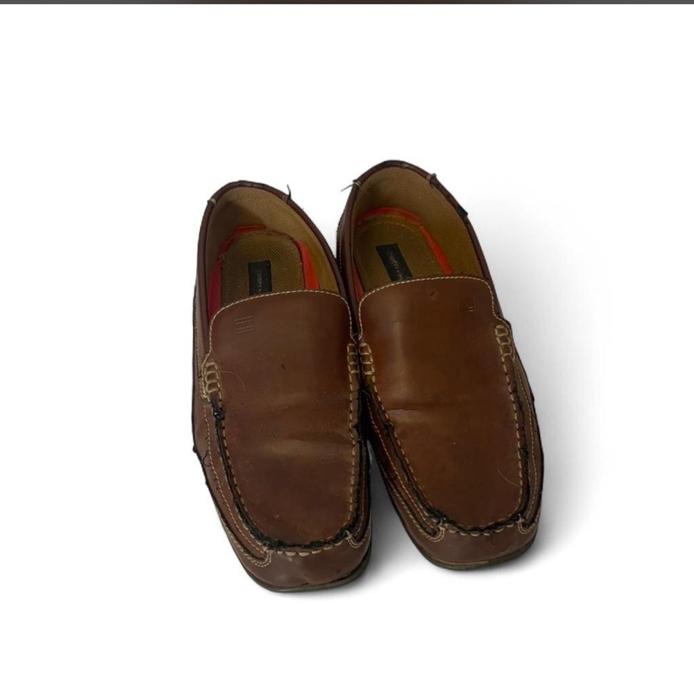 Tommy Hilfiger Brown Leather Loafers 11